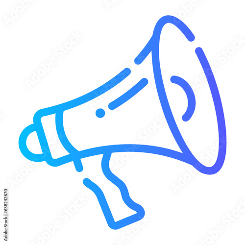 megaphone Line Gradient Icon