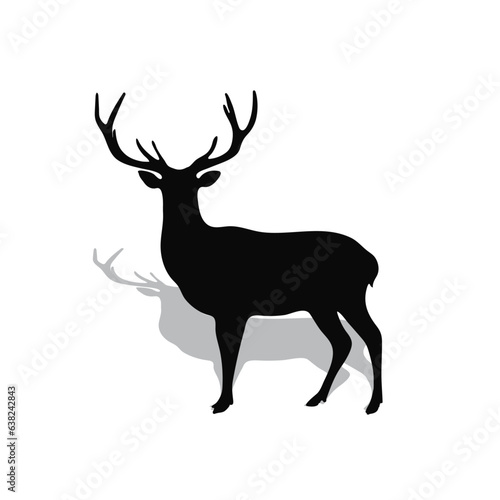 Deer silhouette, wild deers – male, female and roe deer
