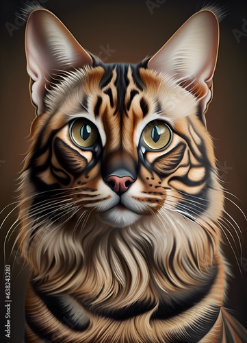 Bengal cat portrait