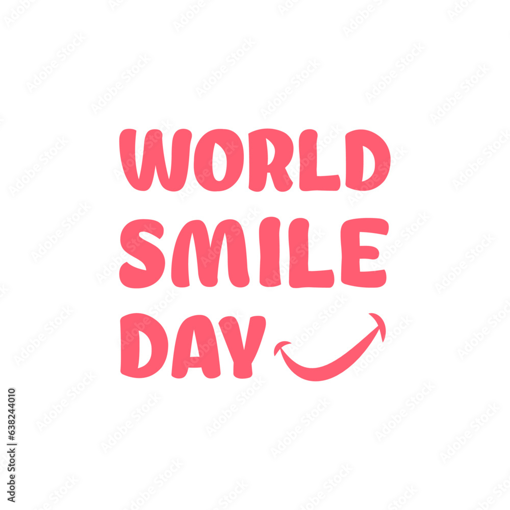 World smile day with vintage groovy typography for graphic tee t shirt or sticker poster