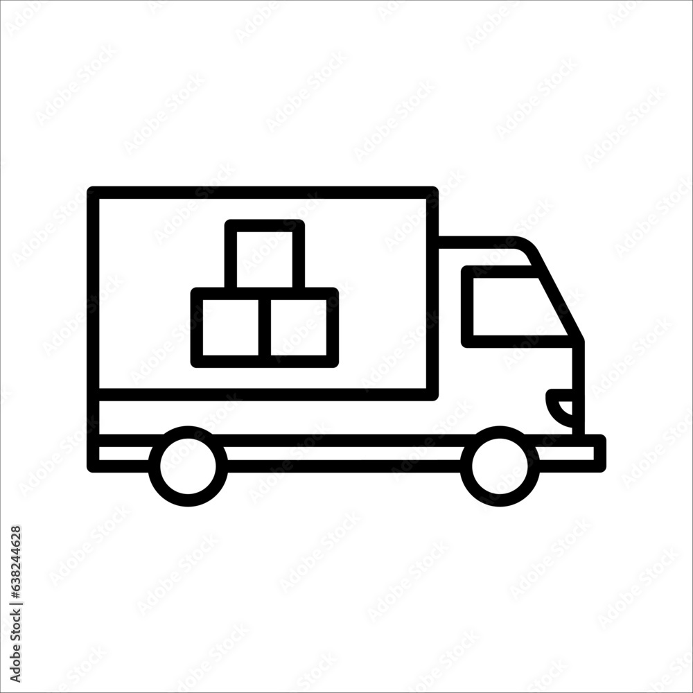 Delivery Truck Icon Vector Design Logo Template vector illustration on white background Delivery Truck Icon Vector Design Logo Template vector illustration on white background