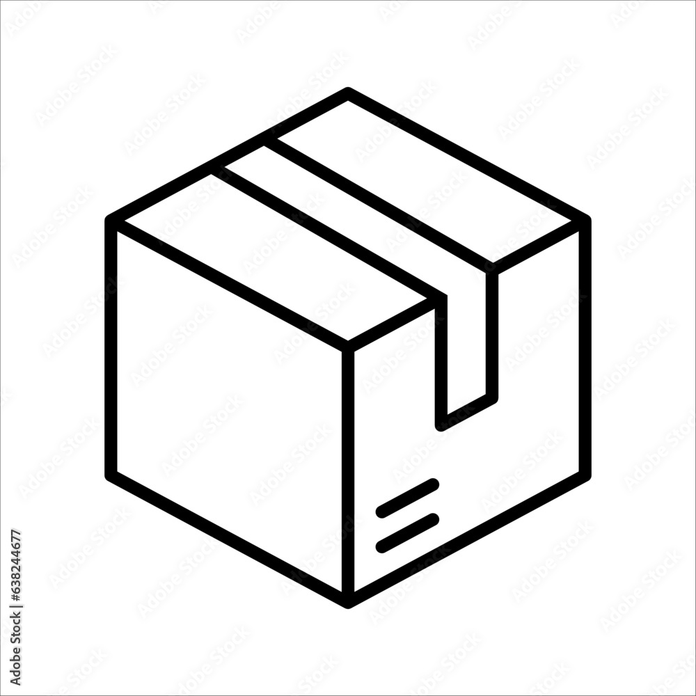Box icon, design inspiration vector template for interface and any purpose vector illustration on white background Box icon, design inspiration vector template for interface and any purpose vector illustration on white background