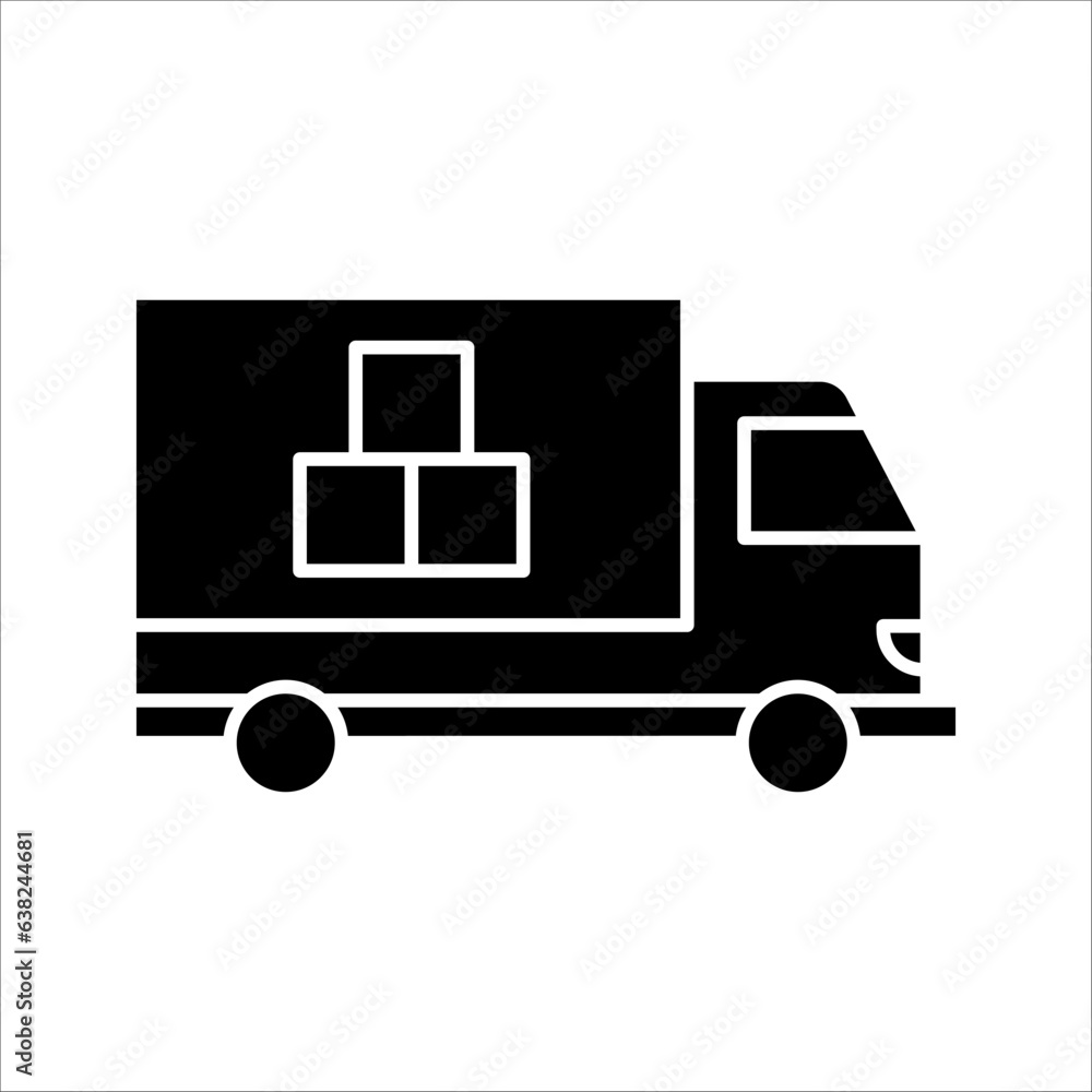 Delivery Truck Icon Vector Design Logo Template vector illustration on white background Delivery Truck Icon Vector Design Logo Template vector illustration on white background