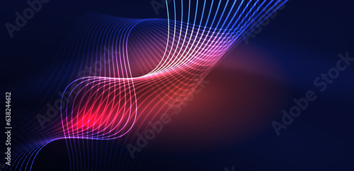 Abstract background neon wave. Hi-tech design for wallpaper  banner  background  landing page  wall art  invitation  prints  posters