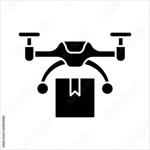 package drone technology future delivery icon vector illustration on white background