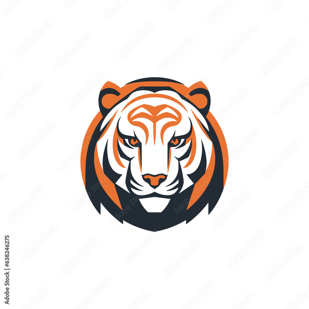 Tiger logo emblem template mascot symbol for business or shirt design. Tiger logo emblem template mascot symbol for business or shirt design.