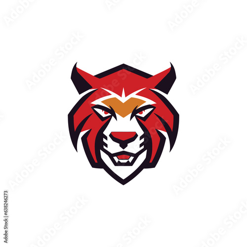 Tiger logo emblem template mascot symbol for business or shirt design.