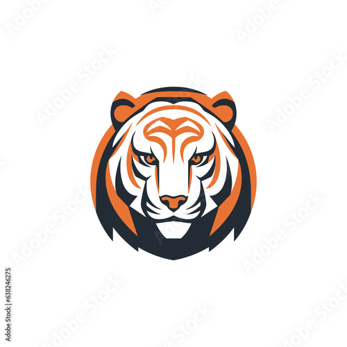 Fototapeta Naklejka Na Ścianę i Meble -  Tiger logo emblem template mascot symbol for business or shirt design.