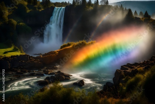 rainbow over the river