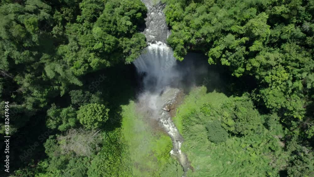 Waterfall and river in rain forest bolaven Plateau, Laos Waterfall and river in rain forest bolaven Plateau, Laos