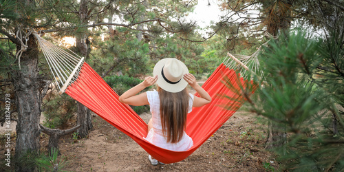 Beautiful young woman relax...