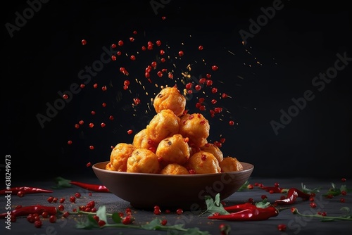 bowl of spicy makhana photo