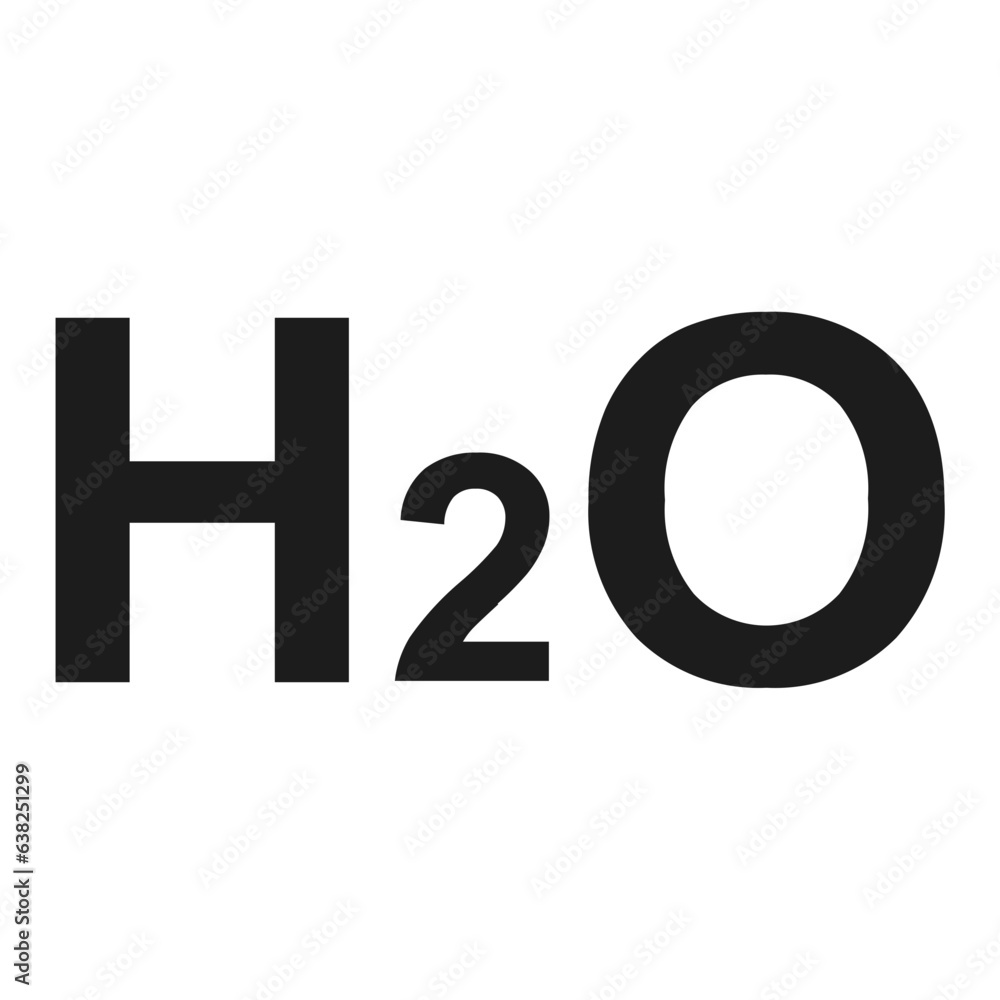 H2O Icon Illustration H2O Icon Illustration