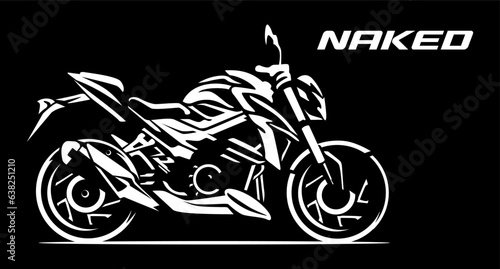 Naked Motorbike Illustration design vector