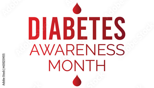 Vector illustration on the theme of National Diabetes Month is observed every year in during November.