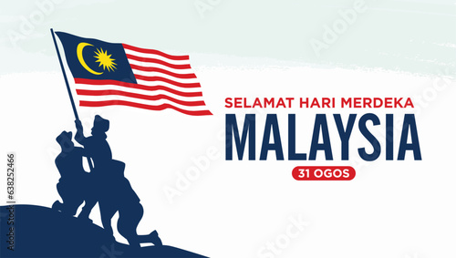 Selamat Hari Merdeka Malaysia. Independence Day of Malaysia. August 31). Vector Illustration and Logo. photo