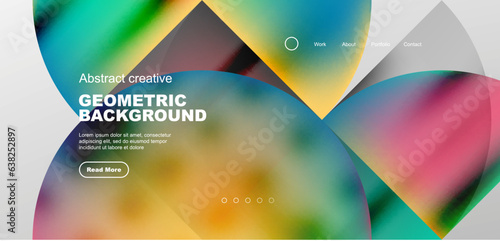 Abstract circles and lines geometric minimal trendy background. Business or technology design for wallpaper, banner, background, landing page, wall art, invitation, prints