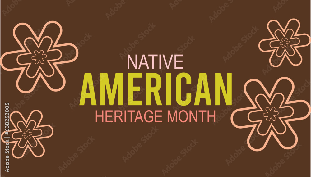 Vector illustration on the theme of National Native American Heritage Month is observed every year in during November.