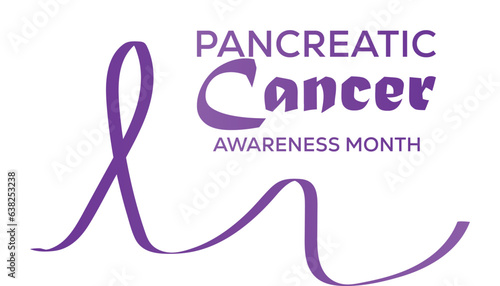 Vector illustration on the theme of Pancreatic Cancer Awareness Month observed each year during November banner, Holiday, poster, card and background design.