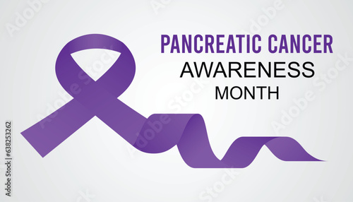 Vector illustration on the theme of Pancreatic Cancer Awareness Month observed each year during November banner, Holiday, poster, card and background design.