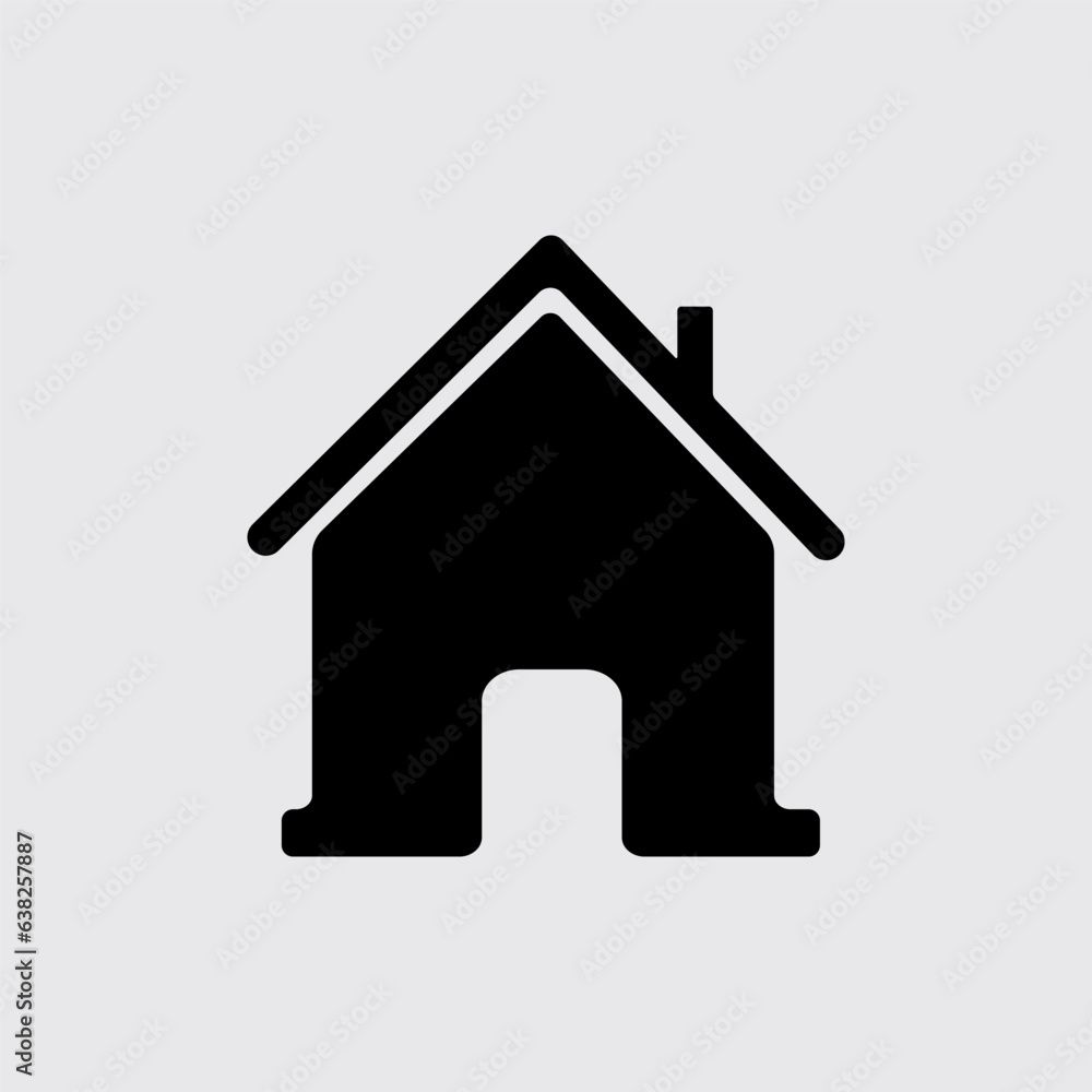 Black color house icon on isolated background. Black color house icon on isolated background.