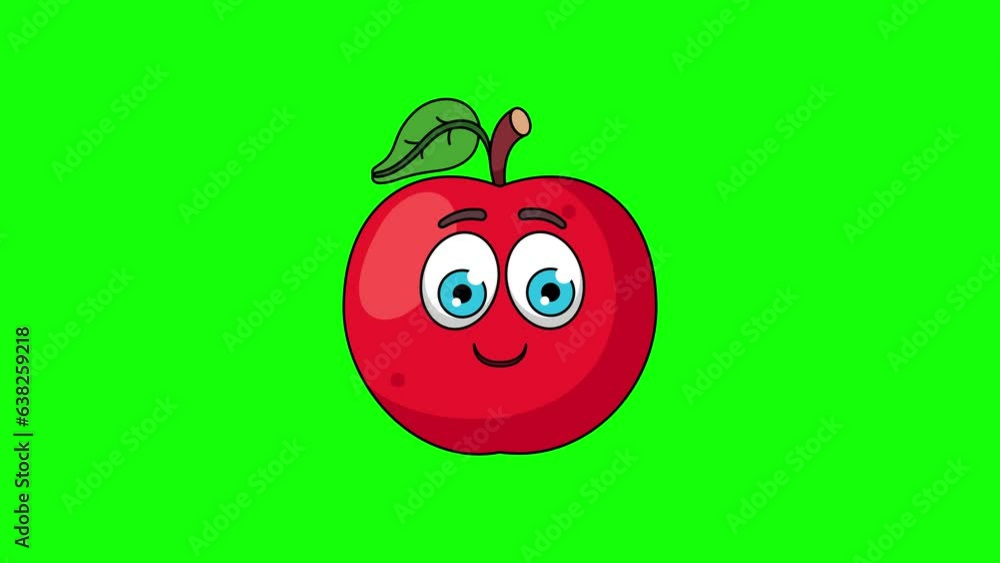 apple fruit cartoon with smiling face with heart eyes, emoji emoticon animation
apple fruit cartoon with smiling face with heart eyes, emoji emoticon animation