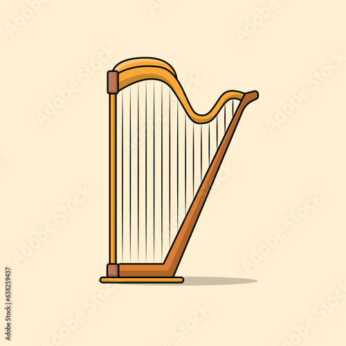 illustration of a harp instrument