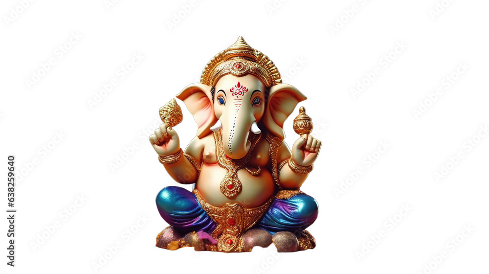 Happy Ganesh Chaturthi, PNG, Transparent background, Generative ai