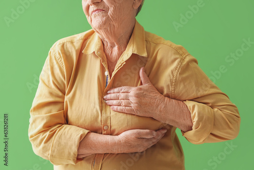 Elderly woman having heart ...