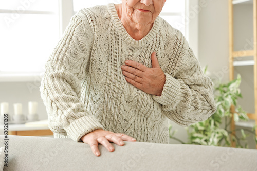 Senior woman having heart a...
