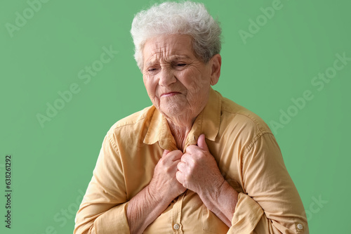 Elderly woman having heart ...