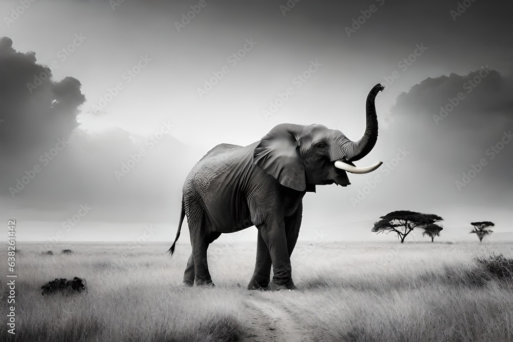 Obraz premium elephants in the wild