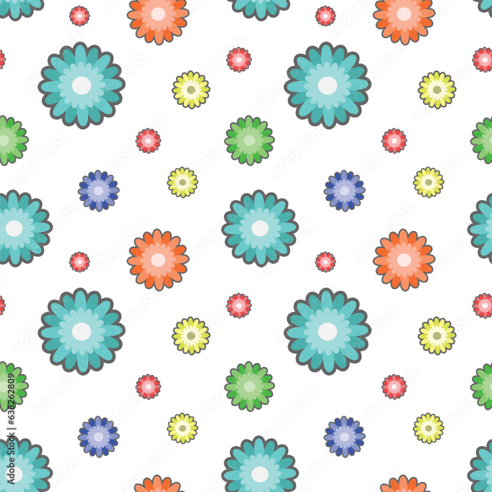 colorful flower seamless pattern colorful flower seamless pattern