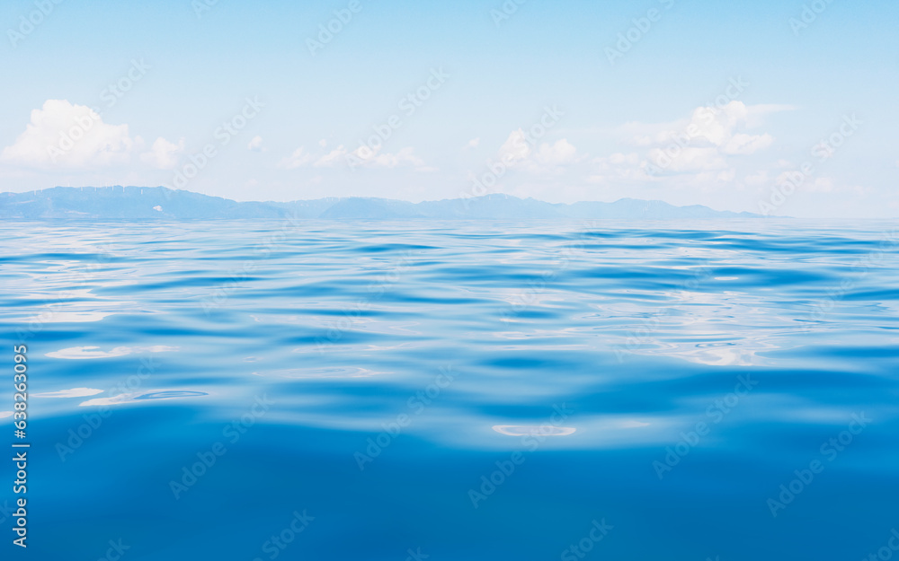 Fototapeta premium Empty water surface, 3d rendering.