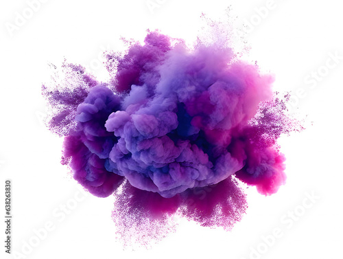 カラフルな煙のグラフィック素材 背景 テクスチャ 爆発 紫 AI生成