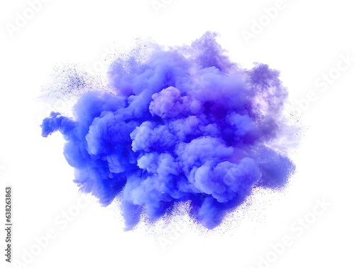カラフルな煙のグラフィック素材 背景 テクスチャ 爆発 青 AI生成