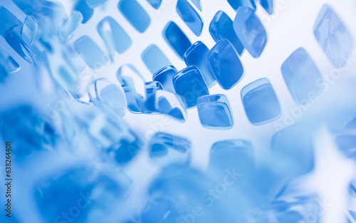 Fototapeta Naklejka Na Ścianę i Meble -  Abstract glass geometry background, 3d rendering.