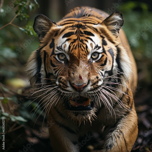  Portrait of beautiful a bengal tiger