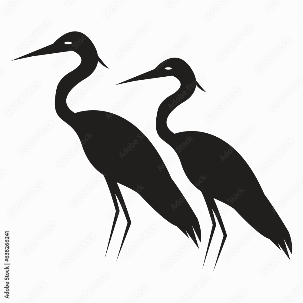 Obraz premium heron silhouette