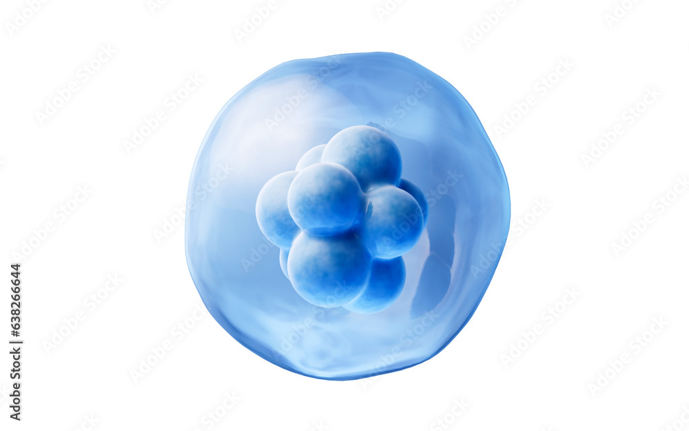 Blue isolated cell with biology concept, 3d rendering. Blue isolated cell with biology concept, 3d rendering.