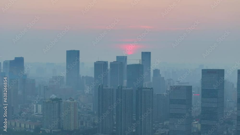sunset over city sunset over city