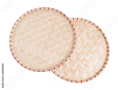 Empty wicker placemats isol...