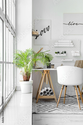 Interior of light office wi...