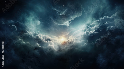 Thunderstorm with Menacing Dark Clouds and Flashes of Lightning Illuminated The Sky AI Generative © Image Lounge