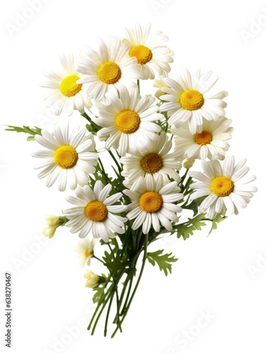 Bouquet of daisies flowers on white