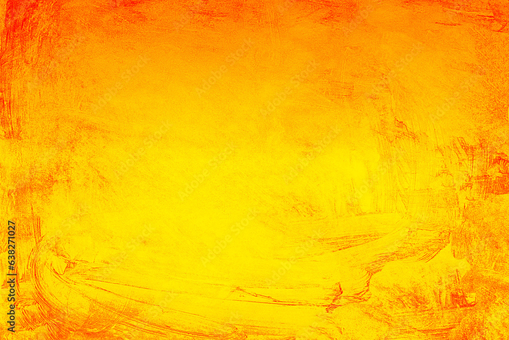 orange abstract shabby background. Paint strokes