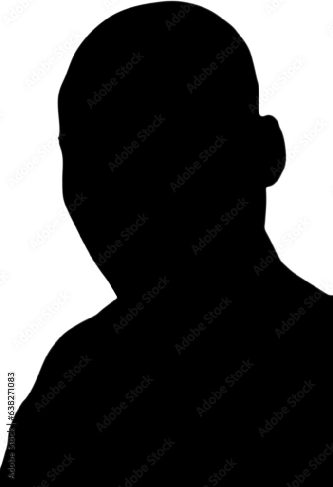 Digital png silhouette image of man with short hair on transparent background Digital png silhouette image of man with short hair on transparent background