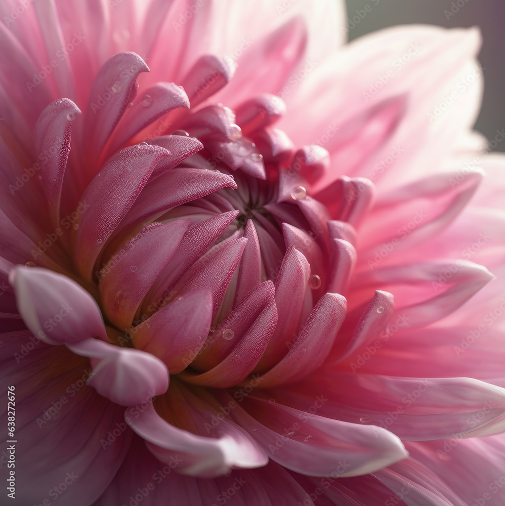 Close up of a blooming pink flower Close up of a blooming pink flower