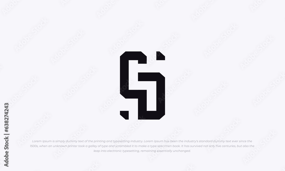 abstract monogram logo style in black color abstract monogram logo style in black color