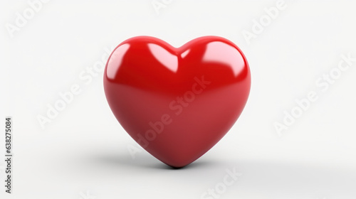 Red Hearts model on the white isolated background